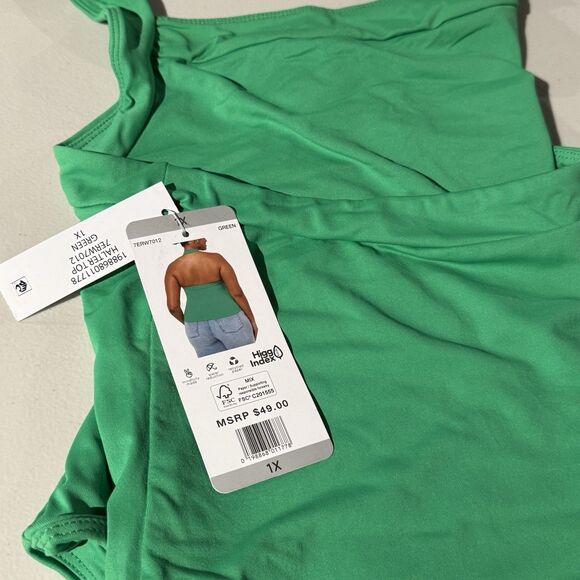 Edited by Remi Bader Women's Halter Top Plus Size 1X Green - Picture 12 of 13